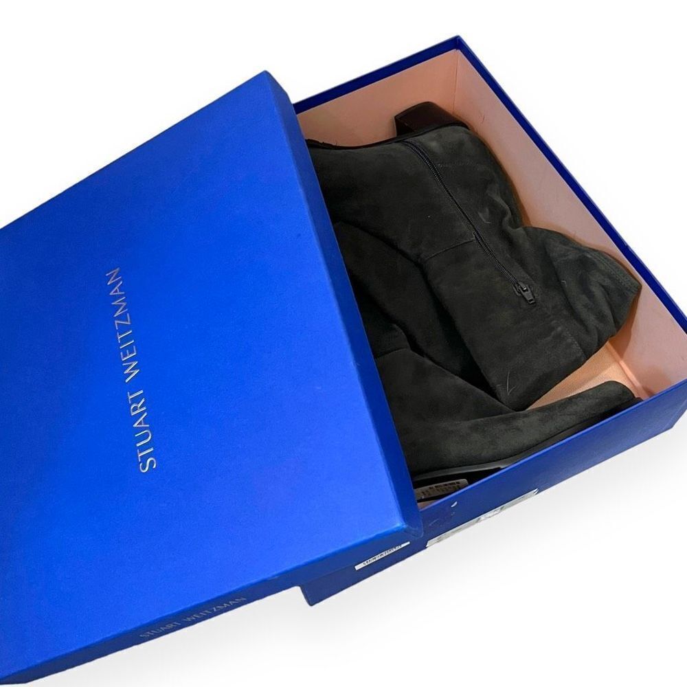 Stuart Weitzman Allserve Charcoal Suede Keelan Si… - image 2